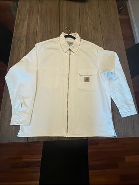 Carhartt WIP Rainer Shirt Jac Off-White Rinsed